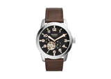 Fossil Pilot 54 Automatic Black Dial Brown Leather Strap Watch for Men - ME3118 Authentic Buy Shop Now