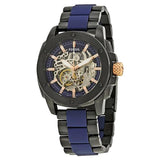 Fossil Modern Machine Automatic Skeleton Blue Dial Two Tone Steel Strap Watch for Men - ME3133 Authentic Buy Shop Now