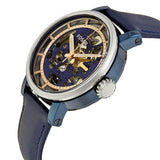 Fossil Boyfriend Skeleton Blue Dial Blue Leather Strap Watch for Women - ME3136 Authentic Buy Shop Now
