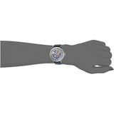 Fossil Boyfriend Skeleton Blue Dial Blue Leather Strap Watch for Women - ME3136 Authentic Buy Shop Now