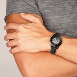 Fossil Grant Sport Automatic Skeleton Black Dial Black Leather Strap Watch for Men - ME3138 Authentic Buy Shop Now