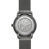 Fossil Neutra Automatic Skeleton Black Dial Grey Mesh Strap Watch for Men - ME3185 Authentic Buy Shop Now