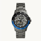Fossil FB-01 Automatic Skeleton Black Dial Grey Steel Strap Watch for Men - ME3201 Authentic Buy Shop Now