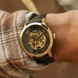 Fossil Townsman Automatic Skeleton Black Dial Black Leather Strap Watch for Men - ME3210 Authentic Buy Shop Now