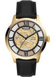 Fossil Townsman Automatic Skeleton Black Dial Black Leather Strap Watch for Men - ME3210 Authentic Buy Shop Now