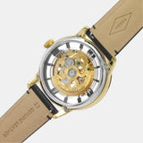 Fossil Townsman Automatic Skeleton Black Dial Black Leather Strap Watch for Men - ME3210 Authentic Buy Shop Now