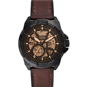 Fossil Bronson Automatic Skeleton Black Dial Brown Leather Strap Watch for Men - ME3219 Authentic Buy Shop Now