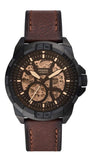 Fossil Bronson Automatic Skeleton Black Dial Brown Leather Strap Watch for Men - ME3219 Authentic Buy Shop Now