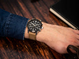 Hugo Boss Allure Black Dial Brown Leather Strap Watch for Men - 1513964 Authentic Buy Shop Now