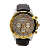 Hugo Boss Ikon White Dial Brown Leather Strap Watch for Men - 1513174 Authentic Buy Shop Now
