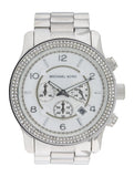 Michael Kors Runway Chronograph Quartz Silver Dial Silver Steel Strap Watch For Women - MK5574 Authentic Buy Shop Now