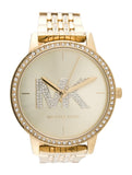Michael Kors Melissa Pave Gold Dial Gold Steel Strap Watch for Women - MK4371 Authentic Buy Shop Now