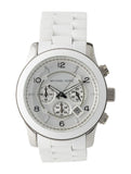 Michael Kors Oversize White Dial White Steel Strap Watch for Men - MK8108 Authentic Buy Shop Now