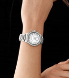 Michael Kors Sage Three-Hand White Dial Silver Steel Strap Watch for Women - MK4807 Authentic Buy Shop Now