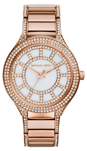Michael Kors Kerry Mother of Pearl Dial Rose Gold Steel Strap Watch for Women - MK3313 Authentic Buy Shop Now