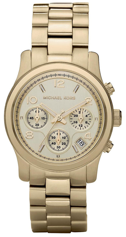 Michael Kors Runway Gold Dial Gold Stainless Steel Strap Watch for Women - MK5055 Authentic Buy Shop Now