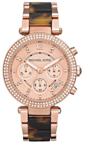 Michael Kors Parker Rose Gold Dial Two Tone Steel Strap Watch for Women - MK5538 Authentic Buy Shop Now