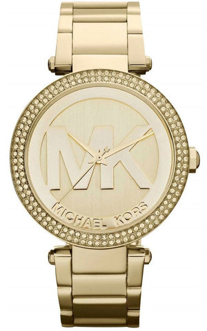 Michael Kors Parker Diamonds Gold Dial Gold Steel Strap Watch for Women - MK5784 Authentic Buy Shop Now