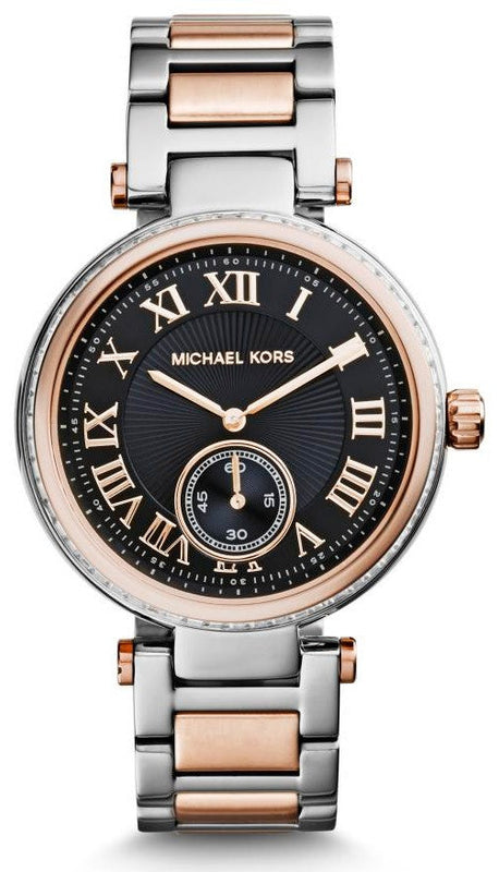 Michael Kors Skylar Black Dial Two Tone Steel Strap Watch for Women - MK5957 Authentic Buy Shop Now
