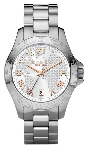 Michael Kors Layton Silver Dial Silver Steel Strap Watch for Women - MK5958 Authentic Buy Shop Now