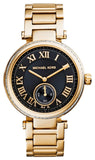 Michael Kors Skylar Black Dial Gold Steel Strap Watch for Women - MK5989 Authentic Buy Shop Now