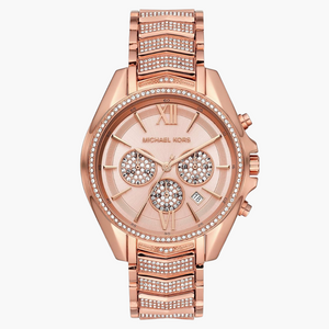 Michael Kors Whitney Chronograph Rose Gold Dial Rose Gold Steel Strap Watch For Women - MK6730 Authentic Buy Shop Now