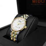 Mido Baroncelli III Automatic White Dial Two Tone Steel Strap Watch For Women - M7600.9.26.1 Authentic Buy Shop Now