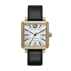 Marc Jacobs Vic Silver Dial Black Leather Strap Watch for Women - MJ1437 Authentic Buy Shop Now