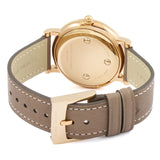 Marc Jacobs Roxy White Dial Cement Brown Leather Strap Watch for Women - MJ1533 Authentic Buy Shop Now