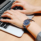 Marc Jacobs Roxy Navy Blue Dial Blue Leather Strap Watch for Women - MJ1534 Authentic Buy Shop Now
