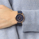 Marc Jacobs Roxy Navy Blue Dial Blue Leather Strap Watch for Women - MJ1534 Authentic Buy Shop Now