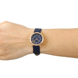 Marc Jacobs Roxy Navy Blue Dial Navy Blue Leather Strap Watch for Women - MJ1539 Authentic Buy Shop Now