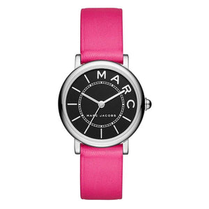 Marc Jacobs Roxy Black Dial Pink Leather Strap Watch for Women - MJ1535 Authentic Buy Shop Now