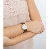 Marc Jacobs Mandy White Dial Brown Leather Strap Watch for Women - MJ1598 Authentic Buy Shop Now