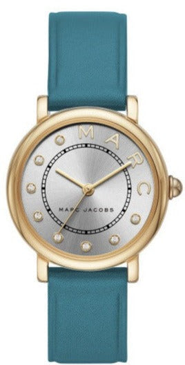 Marc Jacobs Roxy Silver Dial Green Leather Strap Watch for Women - MJ1633 Authentic Buy Shop Now