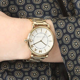 Marc Jacobs Roxy White Dial Gold Steel Strap Watch for Women - MJ3522 Authentic Buy Shop Now