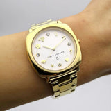 Marc Jacobs Mandy White Dial Gold Steel Strap Watch for Women - MJ3573 Authentic Buy Shop Now