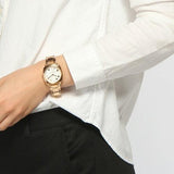 Marc Jacobs Mandy White Dial Rose Gold Steel Strap Watch for Women - MJ3574 Authentic Buy Shop Now