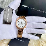 Marc Jacobs Mandy White Dial Rose Gold Steel Strap Watch for Women - MJ3574 Authentic Buy Shop Now