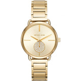 Michael Kors Portia Gold Dial Gold Steel Strap Watch for Women - MK3639 Authentic Buy Shop Now
