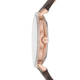 Michael Kors Pyper Quartz Silver Dial Brown Leather Strap Watch for Women - MK1036 Authentic Buy Shop Now