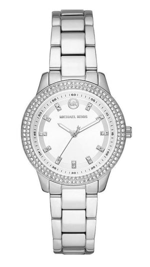 Michael Kors Tibby Quartz White Dial Silver Steel Strap Watch for Women - MK1059 Authentic Buy Shop Now
