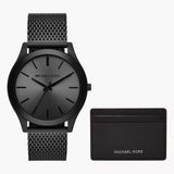 Michael Kors Runway Three-Hand Black Dial Black Mesh Strap Watch for Men - MK1085 Authentic Buy Shop Now