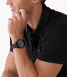 Michael Kors Runway Three-Hand Black Dial Black Mesh Strap Watch for Men - MK1085 Authentic Buy Shop Now