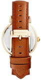 Michael Kors Catlin Champagne Dial Brown Leather Strap Watch for Women - MK2375 Authentic Buy Shop Now