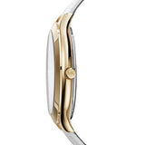 Michael Kors Slim Runway Quartz Gold Dial White Leather Strap Watch For Women - MK2389 Authentic Buy Shop Now