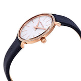 Michael Kors Pyper Analog White Dial Black Leather Strap Watch For Women - MK2804 Authentic Buy Shop Now