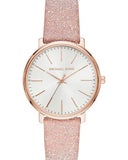 Michael Kors Pyper Quartz White Dial Pink Leather Strap Watch For Women - MK2859 Authentic Buy Shop Now