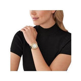 Michael Kors Harlowe Analog White Dial Black Leather Strap Watch For Women - MK2988 Authentic Buy Shop Now