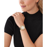 Michael Kors Harlowe Analog White Dial Black Leather Strap Watch For Women - MK2988 Authentic Buy Shop Now